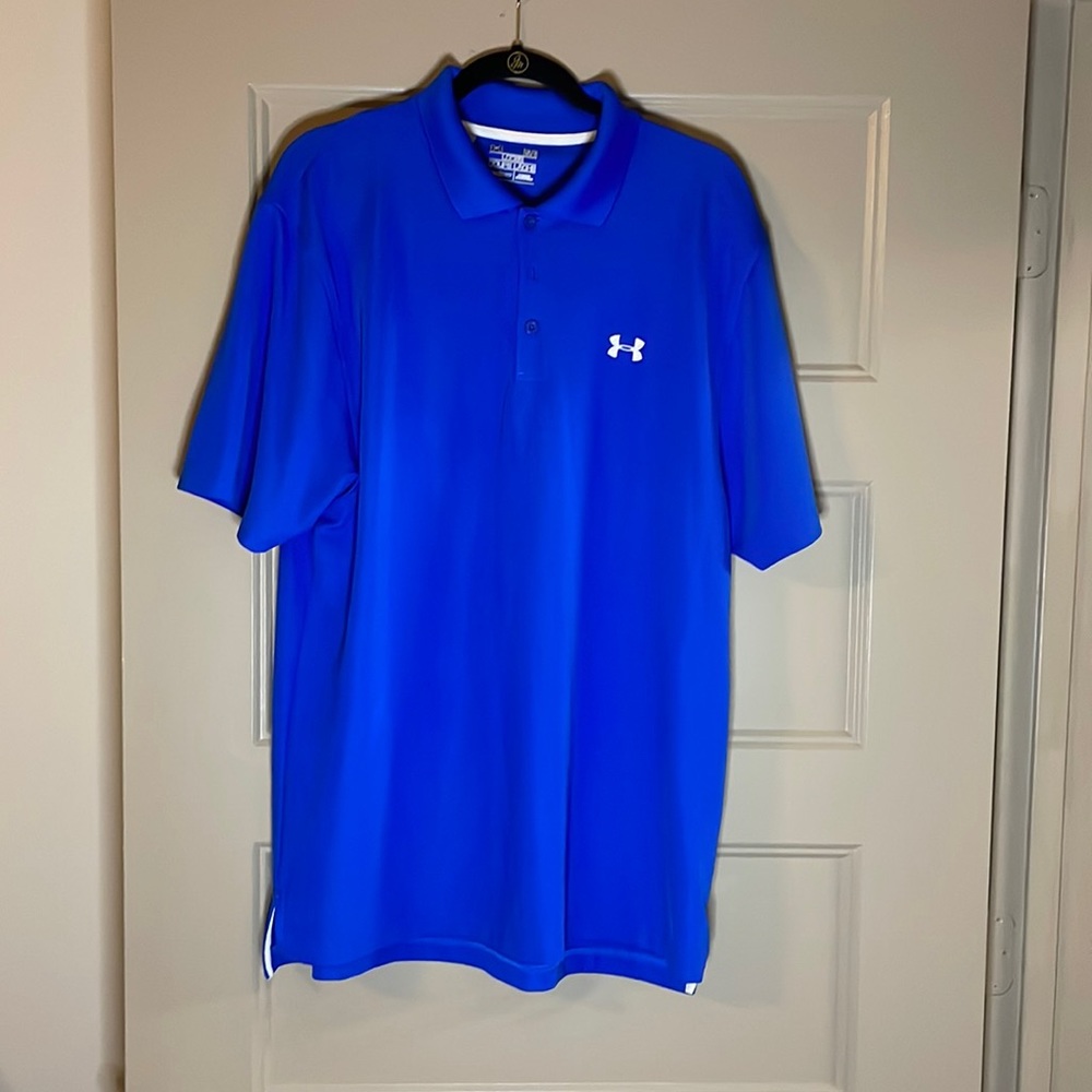 Under armour blue polo